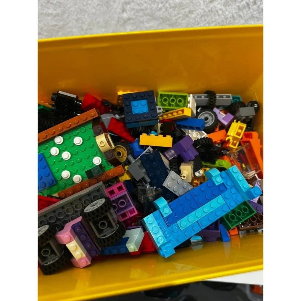 LEGO Bulk Bricks and Pieces Mixed Lot with Wheels and Sealed Bag Multi-Color